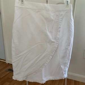 Jcrew Ruffled Edge Pencil Skirt